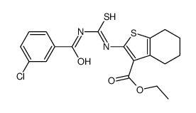 ethyl 2-[(3-chlorobenzoyl)carbamothioylamino]-4,5,6,7-tetrahydro-1-benzothiophene-3-carboxylate结构式