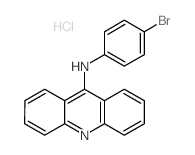 9-Acridinamine,N-(4-bromophenyl)-, hydrochloride (1:1) Structure