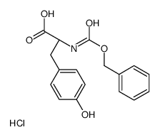 (2S)-3-(4-hydroxyphenyl)-2-(phenylmethoxycarbonylamino)propanoic acid,hydrochloride结构式