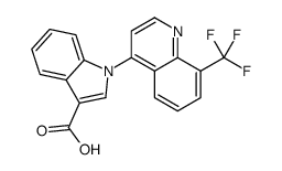 1-[8-(trifluoromethyl)quinolin-4-yl]indole-3-carboxylic acid Structure