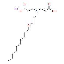 sodium N-(2-carboxyethyl)-N-[3-(decyloxy)propyl]-beta-alaninate structure