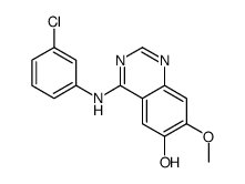 4-(3-chloroanilino)-7-methoxyquinazolin-6-ol结构式