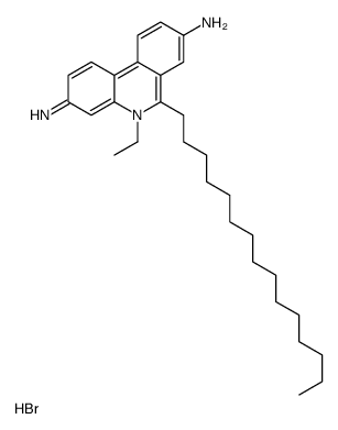 5-ethyl-6-pentadecylphenanthridin-5-ium-3,8-diamine,bromide Structure