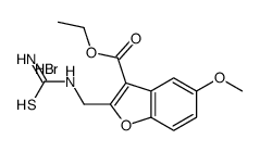 carbamothioyl-[(3-ethoxycarbonyl-5-methoxy-1-benzofuran-2-yl)methyl]azanium,bromide结构式