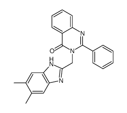 3-[(5,6-dimethyl-1H-benzimidazol-2-yl)methyl]-2-phenylquinazolin-4-one结构式