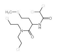 N,N-bis(2-chloroethyl)-2-[(2,2-dichloroacetyl)amino]-4-methylsulfanyl-butanamide Structure