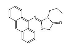 2-anthracen-9-ylimino-3-propyl-1,3-thiazolidin-4-one Structure