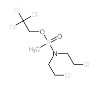 2-chloro-N-(2-chloroethyl)-N-(methyl-(2,2,2-trichloroethoxy)phosphoryl)ethanamine结构式