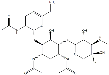 1,2',3-tri-N-acetylsisomicin Structure