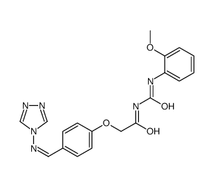 N-[(2-methoxyphenyl)carbamoyl]-2-[4-[(E)-1,2,4-triazol-4-yliminomethyl]phenoxy]acetamide结构式