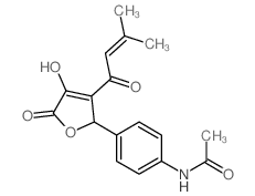 Acetamide,N-[4-[2,5-dihydro-4-hydroxy-3-(3-methyl-1-oxo-2-buten-1-yl)-5-oxo-2-furanyl]phenyl]-结构式