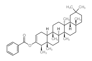 24,25,26-Trinorolean-2-en-3-ol,5,9,13-trimethyl-, benzoate, (4b,5b,8a,9b,10a,13a,14b)- (9CI) Structure