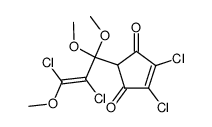 (E)-4,5-dichloro-2-(2,3-dichloro-1,1,3-trimethoxyallyl)cyclopent-4-ene-1,3-dione Structure