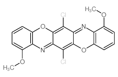 6,13-dichloro-1,8-dimethoxy-[1,4]benzoxazino[2,3-b]phenoxazine结构式