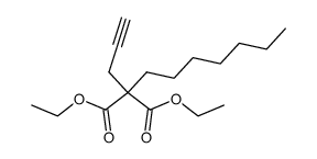 2-heptyl-2-propargylmalonic acid diethyl ester Structure