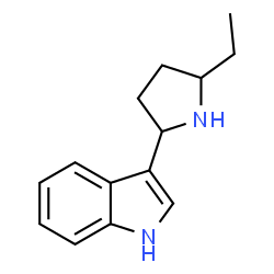 1H-Indole,3-(5-ethyl-2-pyrrolidinyl)-(9CI)结构式
