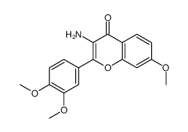 4H-1-Benzopyran-4-one,3-amino-2-(3,4-dimethoxyphenyl)-7-methoxy-(9CI) Structure