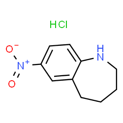 7-NITRO-2,3,4,5-TETRAHYDRO-1H-BENZO[B]AZEPINE HYDROCHLORIDE结构式