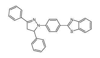 2-[4-(3,5-diphenyl-3,4-dihydropyrazol-2-yl)phenyl]-1,3-benzothiazole Structure