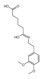 6-[2-(3,4-dimethoxyphenyl)ethylamino]-6-oxohexanoic acid Structure