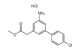 methyl 2-(5-amino-4'-chloro-[1,1'-biphenyl]-3-yl)acetate hydrochloride结构式