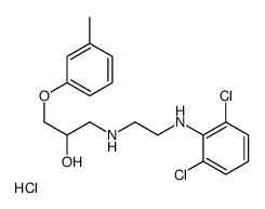 1-[2-(2,6-dichloroanilino)ethylamino]-3-(3-methylphenoxy)propan-2-ol,hydrochloride结构式