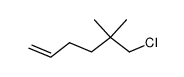 1-chloro-2,2-dimethyl-5-hexene结构式