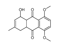 1-hydroxy-5,8-dimethoxy-3-methyl-1,4,4a,9a-tetrahydroanthracene-9,10-dione结构式