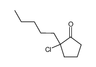 2-chloro-2-pentylcyclopentan-1-one结构式