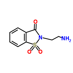2-(2-Aminoethyl)-1,2-benzothiazol-3(2H)-one 1,1-dioxide结构式