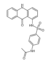 1-(p-acetylaminobenzenesulphonylamino)-acridone Structure