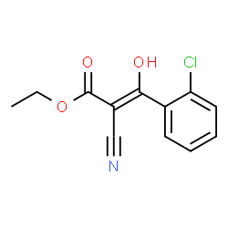 2-PROPENOIC ACID, 3-(2-CHLOROPHENYL)-2-CYANO-3-HYDROXY-ETHYL ESTER Structure