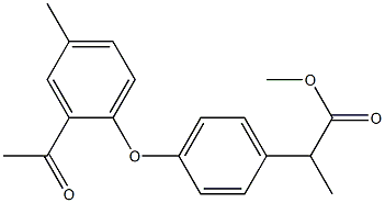 methyl 2-(4-(2-acetyl-4-methylphenoxy)phenyl)propanoate Structure