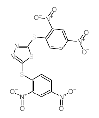 2,5-bis[(2,4-dinitrophenyl)sulfanyl]-1,3,4-thiadiazole结构式