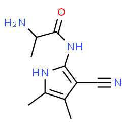 Propanamide, 2-amino-N-(3-cyano-4,5-dimethyl-1H-pyrrol-2-yl)- (9CI) Structure