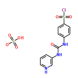 4-(3-PYRIDIN-3-YL-UREIDO)BENZENESULFONYL CHLORIDE HYDROGEN SULFATE结构式