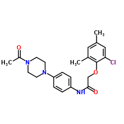 N-(4-(4-acetylpiperazin-1-yl)phenyl)-2-(2-chloro-4,6-dimethylphenoxy)acetamide Structure