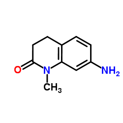 7-Amino-1-methyl-3,4-dihydro-2(1H)-quinolinone结构式