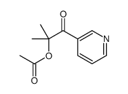 (2-methyl-1-oxo-1-pyridin-3-ylpropan-2-yl) acetate结构式