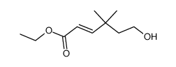 trans-ethyl 4,4-dimethyl-6-hydroxy-2-hexenoate Structure