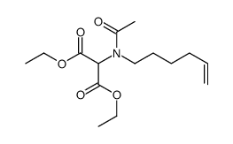 diethyl 2-[acetyl(hex-5-enyl)amino]propanedioate结构式