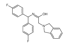 N-[bis(4-fluorophenyl)methyl]-2-(1,3-dihydroisoindol-2-yl)acetamide结构式