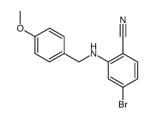 4-bromo-2-[(4-methoxyphenyl)methylamino]benzonitrile结构式