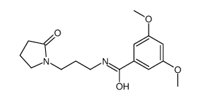 3,5-dimethoxy-N-[3-(2-oxopyrrolidin-1-yl)propyl]benzamide结构式
