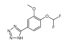 2H-Tetrazole, 5-[4-(difluoromethoxy)-3-methoxyphenyl]结构式