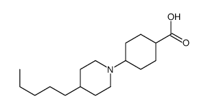 4-(4-pentylpiperidin-1-yl)cyclohexane-1-carboxylic acid Structure