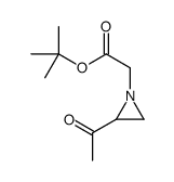 tert-butyl 2-(2-acetylaziridin-1-yl)acetate结构式