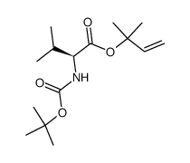 N-(tert-butoxycarbonyl)valine 1,1-dimethylallyl ester结构式