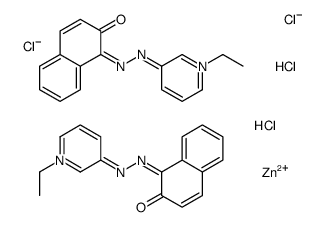 1-ethyl-3-[(2-hydroxynaphthyl)azo]pyridinium tetrachlorozincate (2:1) structure