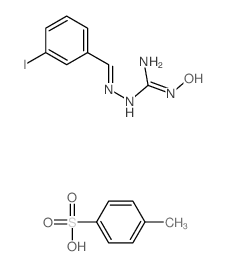 1-hydroxy-2-[(3-iodophenyl)methylideneamino]guanidine; 4-methylbenzenesulfonic acid Structure
